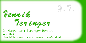 henrik teringer business card